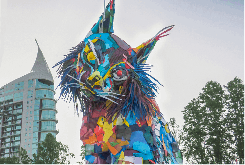 Iberian Lynx by Trashsure and Bordalo II