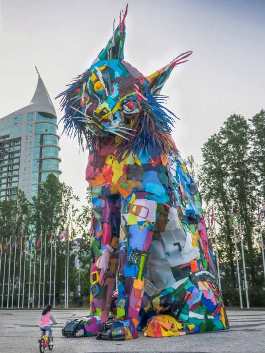 Iberian Lynx by Trashsure and Bordalo II