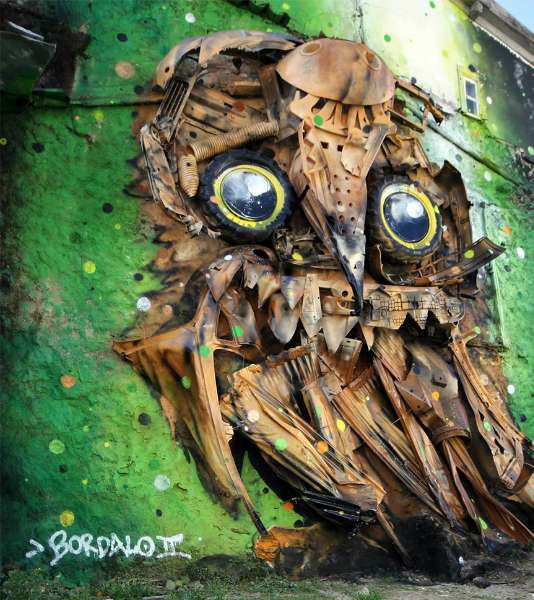 Owl by Trashsure and Bordalo II