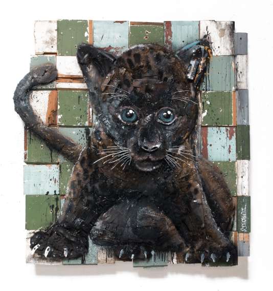 Young Black Panther by Trashsure and Bordalo II 